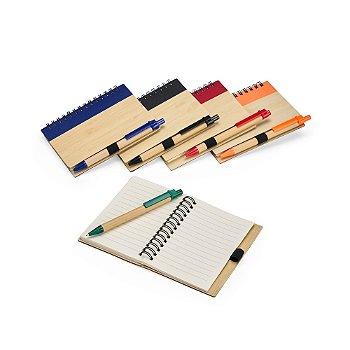Kit 20 Caderno Ecológico com Caneta Personalizado