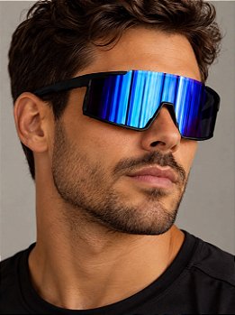 Óculos de Sol Esportivo Focus 2.0 - Azul Preto - Injetado