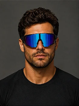 Óculos de Sol Esportivo Force 2.0 - Azul Preto - Injetado