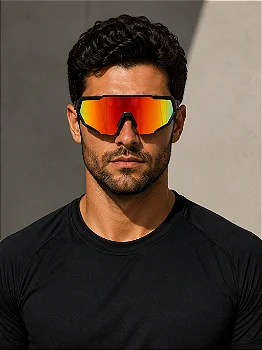 Óculos de Sol Esportivo Force 2.0 - Laranja Preto - Injetado