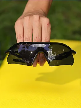 Óculos de Sol Esportivo Máscara Prime - Preto Fosco - Injetado