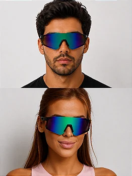 Óculos de Sol Esportivo Speed 2.0 - Azul Preto - Injetado