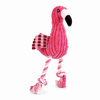 Brinquedo de Pelúcia Flamingo Resistente com Som para Cães