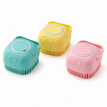 Escova de Banho para Pet com Dispenser de Shampoo