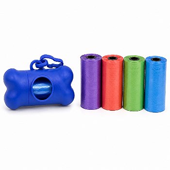 Kit Cata Caca Pet 60 Sacos + Porta Saquinho para Cães e Gatos
