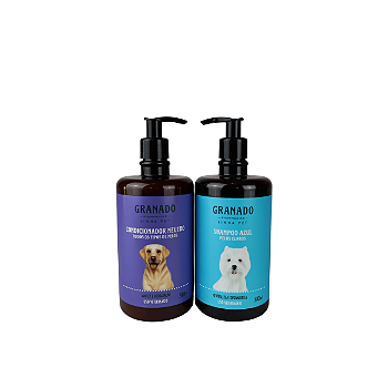 Shampoo Pelos Claros + Condicionador Neutro Granado 500ml Cão Gato