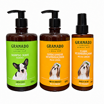 Kit Granado Pet Filhote Condicionador Fluido Desembaraçador