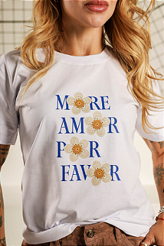 Tshirt More Amor Por Favor Flores