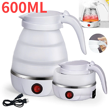Chaleira Elétrica 600ml Silicone Dobrável Viagem 110v
