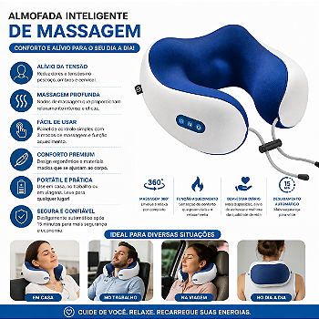 Almofada Inteligente de Massagem para Pescoço