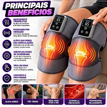 Massageador Elétrico para Joelhos com Vibração