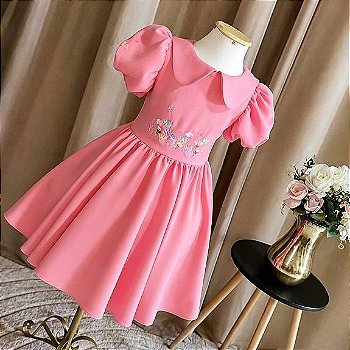 Vestido Infantil Babita Rose Luxo