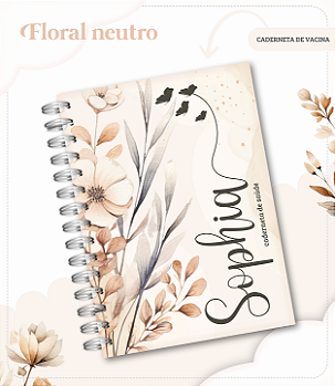Caderneta de Vacina floral 20Personalizada