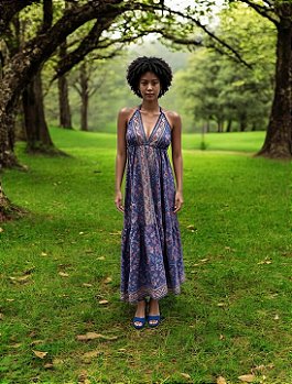 Vestido em seda frente única