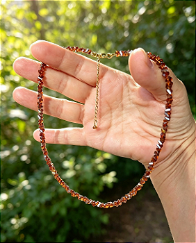 Colar (chocker) cristal áurea