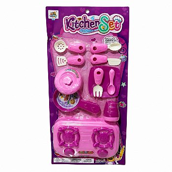 Kit Cozinha Infantil Rosa com Acessórios