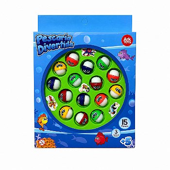 Pescaria Divertida com 15 Peixes e 3 Varas