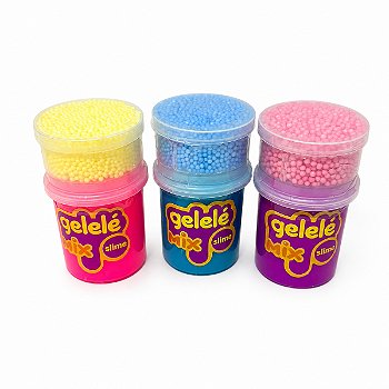 Kit Slime Gelelé Mix com 3 Potes