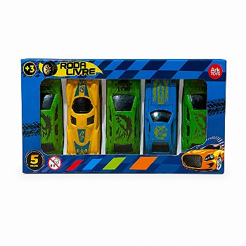 Kit com 5 Carrinhos Roda Livre