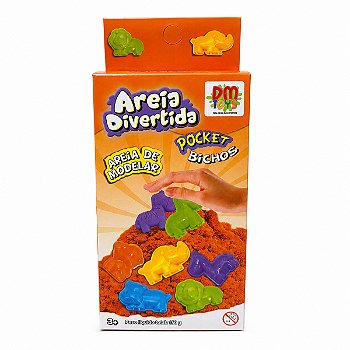 Areia Divertida Pocket Bichos / sereia / dinossauros – 150 g