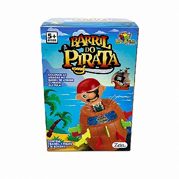 Jogo Barril do Pirata com 16 Adagas