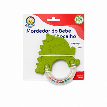 Mordedor do Bebê Dinossauro com Chocalho