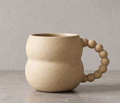 molde caneca com alça de bolinha