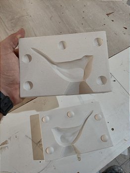 Molde de gesso passarinho