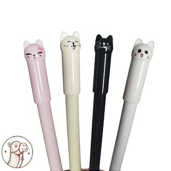 Caneta Gato Tinta Preta Ponta Fina 0,5mm