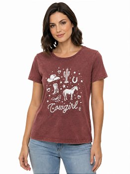 T-Shirt Baby Look Feminina Estanciero Cowgirl