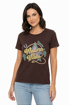 T-Shirt Regular Feminina Estanciero Western Vibes