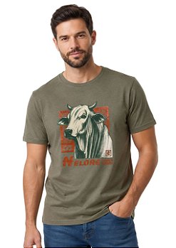 Camiseta Masculina Estanciero Nelore A Raça Do Brasil