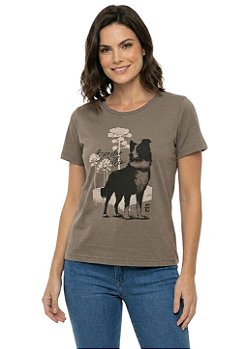 T-Shirt Regular Feminina Estanciero Border Collie