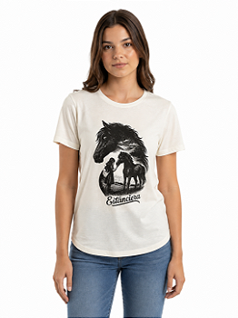 T-Shirt Regular Juvenil Feminina Estanciero Amizade Potro