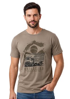 Camiseta Masculina Estanciero Caminhão Boiadeiro