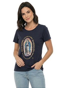 T-Shirt Baby Look Feminina Estanciero Nossa Senhora de Guadalupe