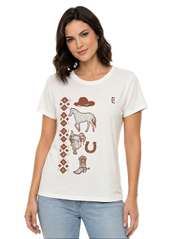 T-Shirt Baby Look Feminina Faroeste Estanciero