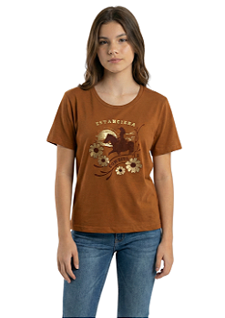Camiseta Juvenil Oversized Feminina Estanciera Cowgirl