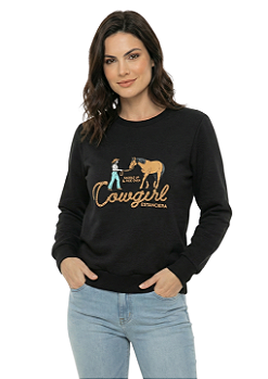 Blusa de Moletom Feminino Estanciero Prepare-se Para Cavalgar