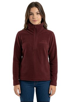 Blusa Microsoft Fleece Unissex Juvenil Meio Zíper Estanciero Feminino