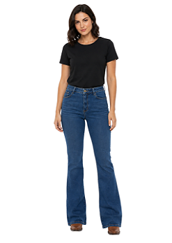 Calça Jeans Feminina Bootcut Cavalo Estanciero