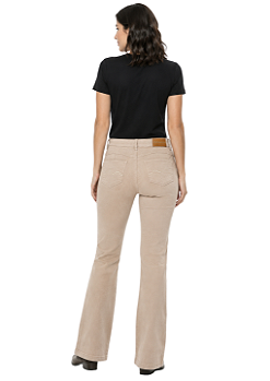 Calça sarja feminina bootcut bordada estanciero