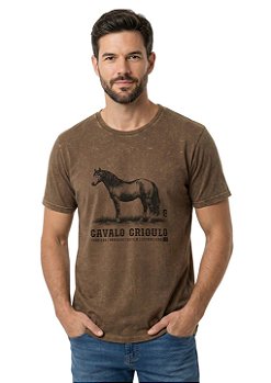 Camiseta Masculina Estanciero Cavalo Crioulo