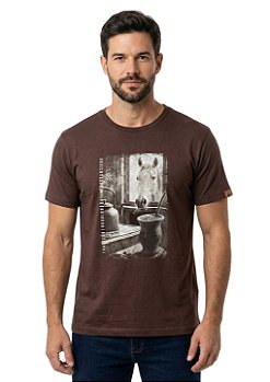 Camiseta Masculina Estanciero Fim de Tarde na Janela