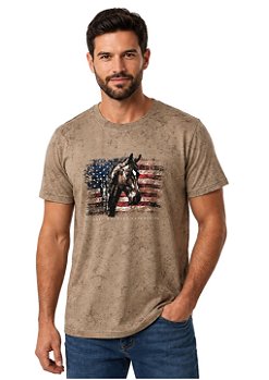 Camiseta Masculina Estanciero Horse Flag