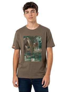 Camiseta Juvenil Masculina Estanciero Cavalos No Rio