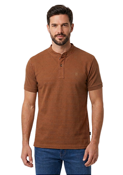 Camisa Polo Masculina Estanciero Gola Portuguesa Malha Piquet Premium Comfort