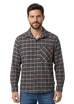 Camisa Flanela Masculina Estanciero Com Bolso
