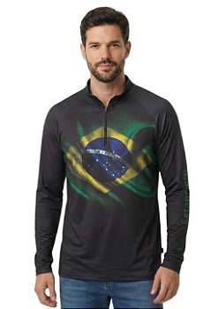 Camisa Manga Longa Estampada Proteção UV Estanciero V18