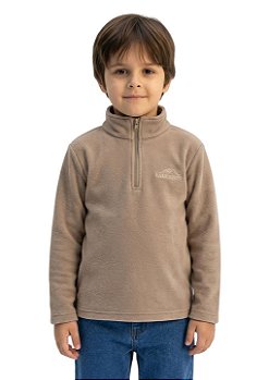 Blusa Microsoft Fleece Unissex Infantil Meio Zíper Estanciero M